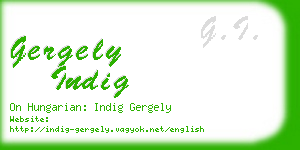 gergely indig business card